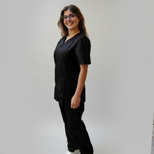 Carica l&#39;immagine nel visualizzatore di Gallery, Divisa da lavoro donna,con zip &quot;NERO&quot; cod: 0305
