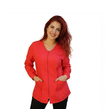 Carica l&#39;immagine nel visualizzatore di Gallery, Camice da lavoro,casacca zip &quot;rosso&quot; ML Cod:1606
