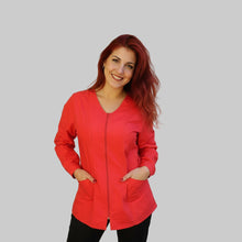 Carica l&#39;immagine nel visualizzatore di Gallery, Camice da lavoro,casacca zip &quot;rosso&quot; ML Cod:1606
