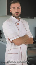 Carica e avvia il video nel visualizzatore di galleria, Giacca pizzaiolo 100% cotone made in italy cod:2301
