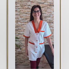 Carica e avvia il video nel visualizzatore di galleria, Casacca,camice da lavoro, profilo arancione MM Cod:7586
