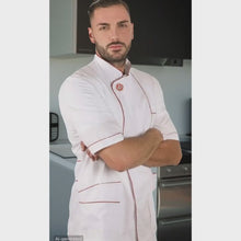 Charger et lire la vidéo dans la visionneuse de la Galerie, Code de la veste de chef pizzaïolo « blanche » : 8026
