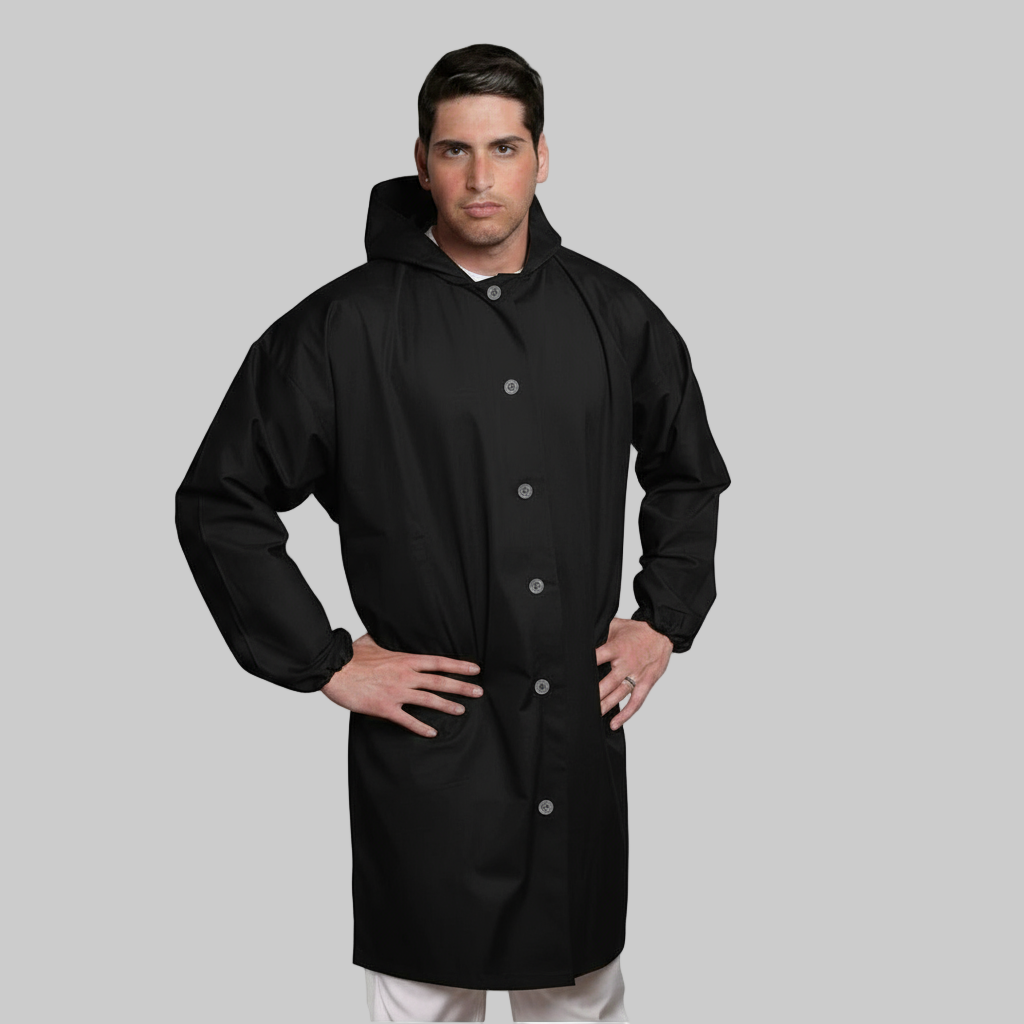 Camice da macellaio con cappuccio NERO cod : 80224