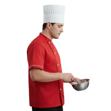 Carica l&#39;immagine nel visualizzatore di Gallery, Giacca cuoco &quot;light&quot; rosso cod: 7694
