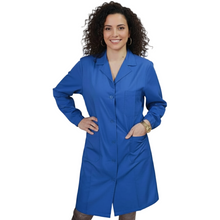 Carica l'immagine nel visualizzatore di Gallery, camice da lavoro donna,ml lungo "blu royal" Cod:7104
