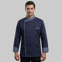 Carica l&#39;immagine nel visualizzatore di Gallery, Giacca chef &quot;cook&quot; Blu con automatici cod: 7777
