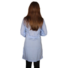 Carica l&#39;immagine nel visualizzatore di Gallery, camice da lavoro donna,lungo quadretto azzurro ML cod: 200524

