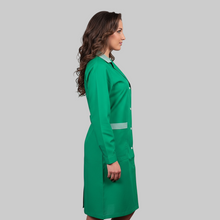 Carica l&#39;immagine nel visualizzatore di Gallery, Camice da lavoro verde lungo ML con inserto cod: 9091
