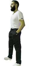 Carica l&#39;immagine nel visualizzatore di Gallery, Pantalone da lavoro,per cuoco, slim &quot;nero gessato&quot; cod:2312
