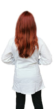 Carica l&#39;immagine nel visualizzatore di Gallery, camice da lavoro,casacca donna bianco profilo rosso ML corto cod: 7234
