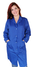 Carica l&#39;immagine nel visualizzatore di Gallery, camice da lavoro donna,ml lungo &quot;blu royal&quot; Cod:7104
