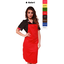 Carica l&#39;immagine nel visualizzatore di Gallery, Grembiule parannanza con pettorina &quot;rosso&quot; cod: 8095
