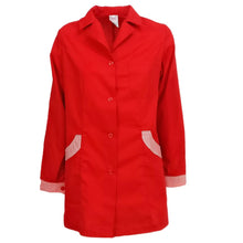 Carica l'immagine nel visualizzatore di Gallery, Camice da lavoro donna,casacca slim,divisa "rosso" cod: 151020
