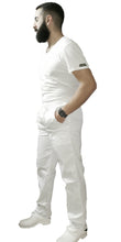 Carica l&#39;immagine nel visualizzatore di Gallery, Pantaloni da lavoro ,bianchi &quot;regular-fit&quot; UNISEX cod:7807
