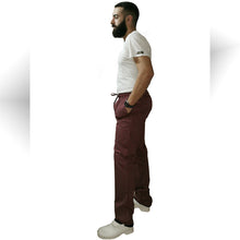Carica l&#39;immagine nel visualizzatore di Gallery, Pantalone da cuoco slim &quot;rigato bordeaux &quot; cod: 2314
