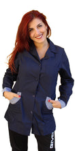 Carica l&#39;immagine nel visualizzatore di Gallery, Camice da lavoro donna,casacca slim,divisa &quot;blu scuro&quot; Cod:161020
