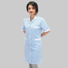 Lade das Bild in den Galerie-Viewer, Camice da lavoro lungo rigo azzurro MM cod:7197
