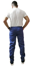 Carica l&#39;immagine nel visualizzatore di Gallery, Pantalone da cuoco slim &quot;rigato Blu royal &quot; cod: 2315
