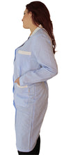Carica l&#39;immagine nel visualizzatore di Gallery, camice da lavoro donna,rigo azzurro ML cod:7647
