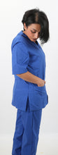 Carica l&#39;immagine nel visualizzatore di Gallery, Divisa da lavoro,unisex, zip collo coreano &quot;colore blu royal&quot; cod: 1912
