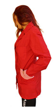 Carica l&#39;immagine nel visualizzatore di Gallery, Camice da lavoro donna,casacca slim,divisa &quot;rosso&quot; cod: 151020
