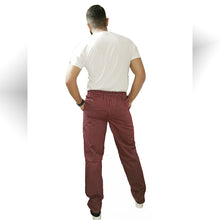 Carica l&#39;immagine nel visualizzatore di Gallery, Pantalone da cuoco slim &quot;rigato bordeaux &quot; cod: 2314
