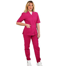 Carica l&#39;immagine nel visualizzatore di Gallery, Divisa da lavoro,completa,da donna con zip &quot;Fuchsia&quot; cod: 1507
