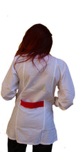 Carica l&#39;immagine nel visualizzatore di Gallery, Casacca,camice da lavoro con zip, manica lunga bicolore &quot;rosso&quot; Cod:2206
