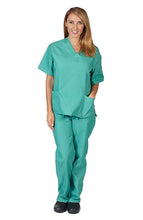 Carica l&#39;immagine nel visualizzatore di Gallery, Divisa da lavoro,completa,unisex,scollo V &quot;verde&quot; cod: 1712
