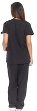 Carica l&#39;immagine nel visualizzatore di Gallery, Divisa unisex da lavoro,scollo V &quot;NERO&quot; cod: 8293
