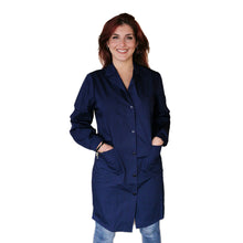 Carica l&#39;immagine nel visualizzatore di Gallery, camice da lavoro donna,ml lungo &quot;blu scuro&quot; cod: 200522
