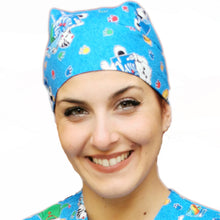 Carica l'immagine nel visualizzatore di Gallery, Bandana da lavoro fumetto colorata "blu" cod:1604
