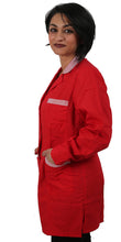Carica l&#39;immagine nel visualizzatore di Gallery, Camice da lavoro,casacca donna rosso con profilo ML cod:7562
