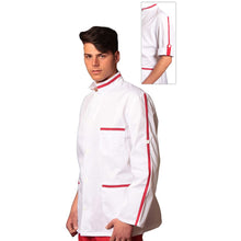 Carica l&#39;immagine nel visualizzatore di Gallery, Casacca,camice da lavoro uomo bianco con profilo ML cod: 8002
