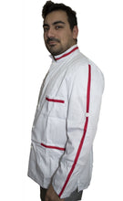 Carica l&#39;immagine nel visualizzatore di Gallery, Casacca,camice da lavoro uomo bianco con profilo ML cod: 8002
