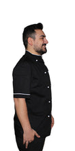 Carica l&#39;immagine nel visualizzatore di Gallery, Giacca cuoco &quot;light&quot; nero cod: 7693

