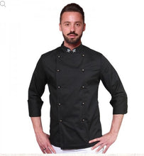 Carica l&#39;immagine nel visualizzatore di Gallery, Giacca chef &quot;cutlery&quot; NERO cod:0377
