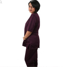 Carica l&#39;immagine nel visualizzatore di Gallery, Divisa da lavoro donna,con zip &quot;prugna&quot; cod:8286
