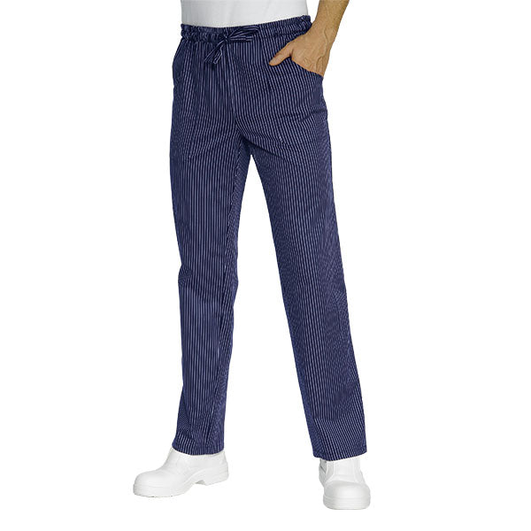 Pantaloni rigati blu 