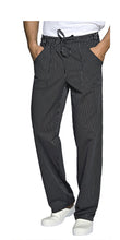 Carica l&#39;immagine nel visualizzatore di Gallery, Pantalone da lavoro,per cuoco, slim &quot;nero gessato&quot; cod:2312
