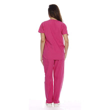 Carica l&#39;immagine nel visualizzatore di Gallery, Divisa da lavoro,completa,da donna,scollo  V &quot;Fuchsia&quot; cod: 8347
