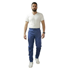 Charger l'image dans la galerie, Pantalon de chef à rayures bleu roi, coupe ajustée, Code : 2315
