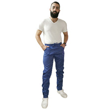 Carica l&#39;immagine nel visualizzatore di Gallery, Pantalone da cuoco slim &quot;rigato Blu royal &quot; cod: 2315
