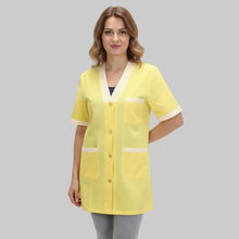 Carica l'immagine nel visualizzatore di Gallery, Camice da lavoro,casacca donna MM "giallo" cod: 7258
