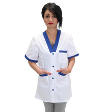 Carica l&#39;immagine nel visualizzatore di Gallery, Casacca,camice da lavoro, profilo blue royal MM cod:7616
