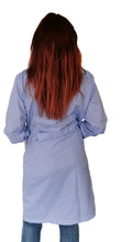 Carica l&#39;immagine nel visualizzatore di Gallery, camice da lavoro donna,lungo quadretto azzurro ML cod: 200524
