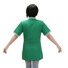 Lade das Bild in den Galerie-Viewer, Camice da lavoro donna, casacca verde con profilo MM cod: 7708
