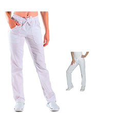 Carica l&#39;immagine nel visualizzatore di Gallery, Pantalone da lavoro Unisex SLIM FIT &quot;BIANCO&quot; cod: 1805
