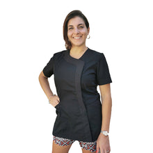 Carica l&#39;immagine nel visualizzatore di Gallery, camice da lavoro,casacca modello beauty, nero Cod: 290724
