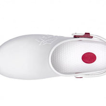 Carica l'immagine nel visualizzatore di Gallery, Zoccoli da lavoro sanitari ,cinturino regolabile "bianco" cod: 8250
